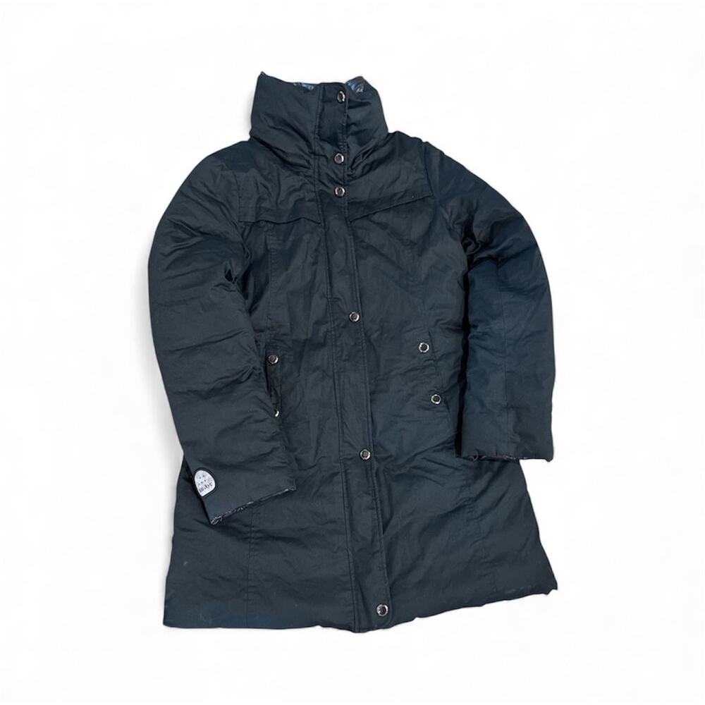 Soia Kyo Down Filled Zip Snap Front Coat SZ L